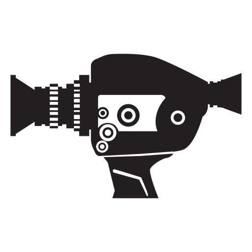 Vintage Movie Camera Flat Icon