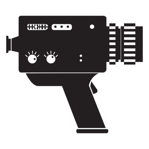 Vintage Video Camera Flat Icon