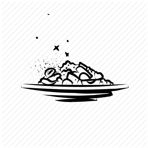 Dish, Food, Garnish, Lettuce, Plate, Vintage Icon