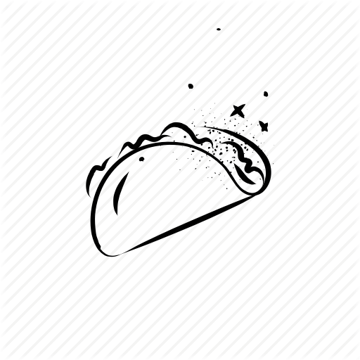 Food, Mexican Food, Taco, Vintage Icon