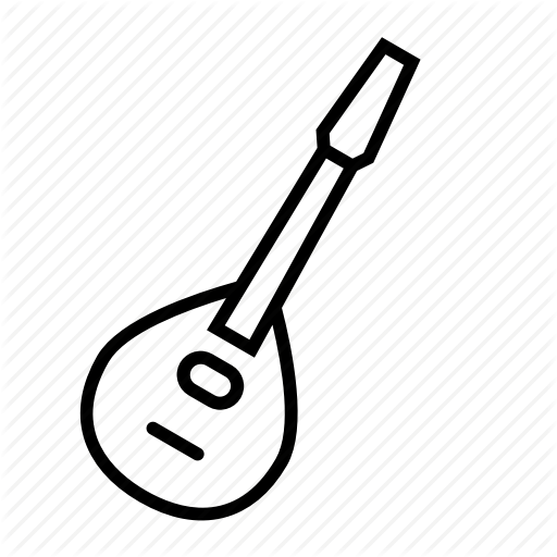 Guitar, Lute, Music, Vintage Icon