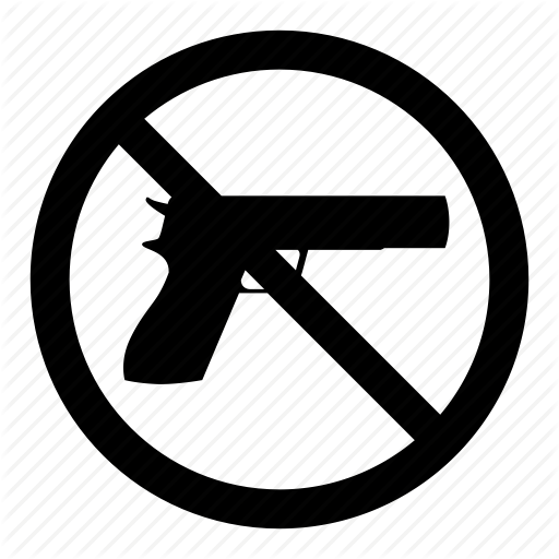 Guns, No, Prohibition, Safety, Signs, Violence, Warning Icon