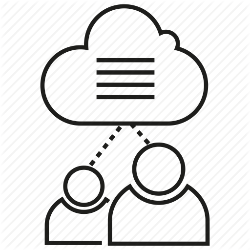 Cloud, Cloud Collaboration, People, Server, Virtual Server Icon