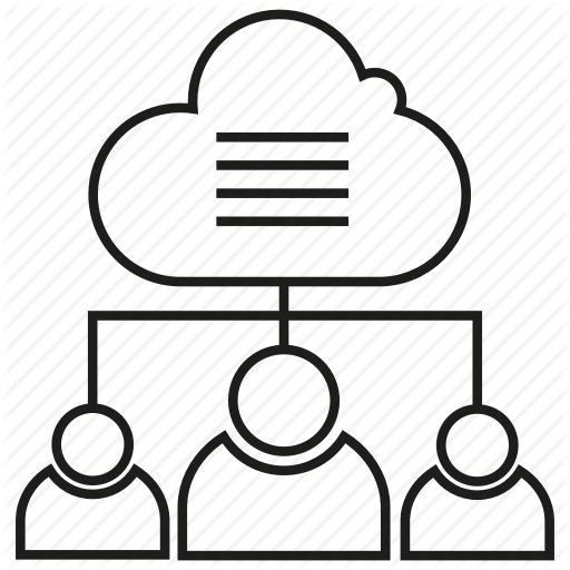 Cloud Collaboration, Network, People, Server, Virtual Server Icon