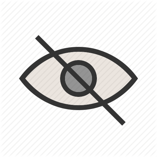 Eye, Glass, Magnifying, No, Off, Unclear, Visibility Icon