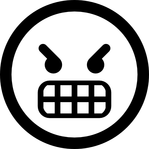 Very Angry Emoticon Square Face Icons Free Download