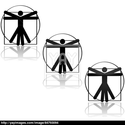 Vitruvian Icon Vector