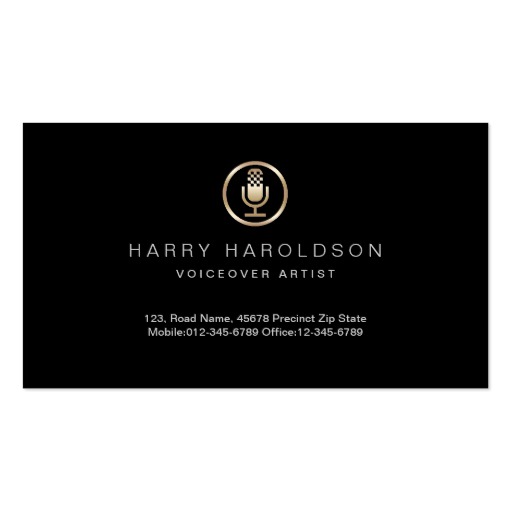 Voiceover Artist Business Card Templates Bizcardstudio