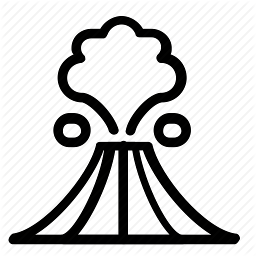 Eruption, Volcano Icon