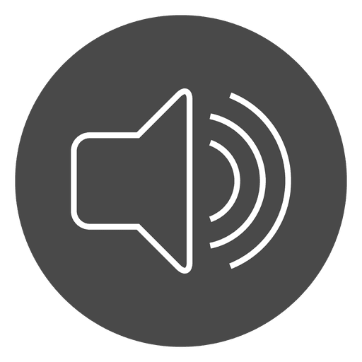 Volume Button Grey Circle Icon