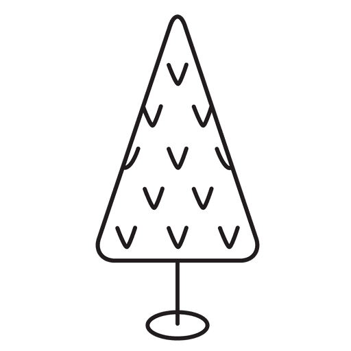 Christmas Tree Stroke Icon