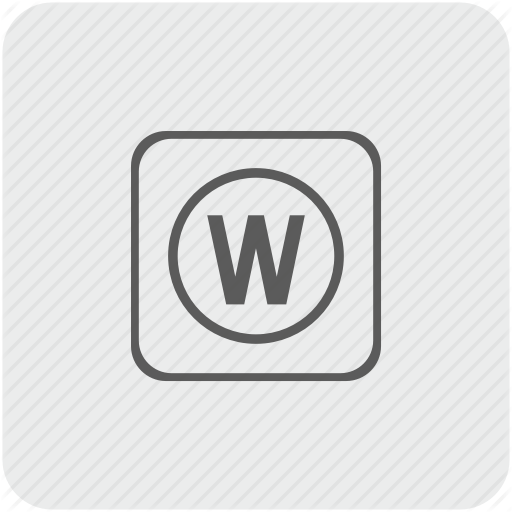 Key, Keyboard, Letter, W Icon