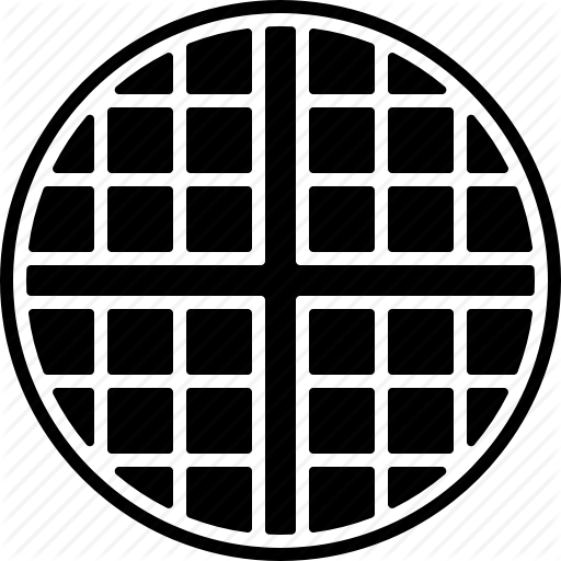 Belgian, Breakfast, Food, Round, Wafer, Waffle Icon