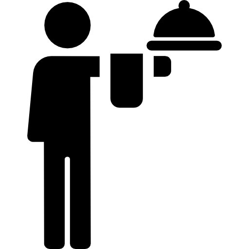 Waiter With Tray Icons Free Download