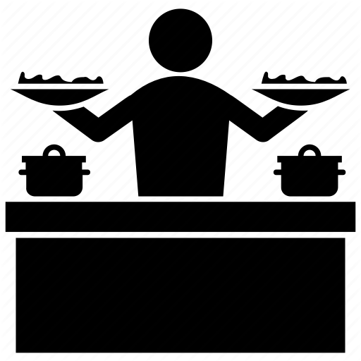 Cooking Area, Food Delivery, Food Service, Food Serving, Waiter Icon