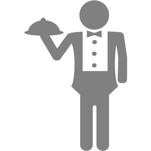 Gray Waiter Icon
