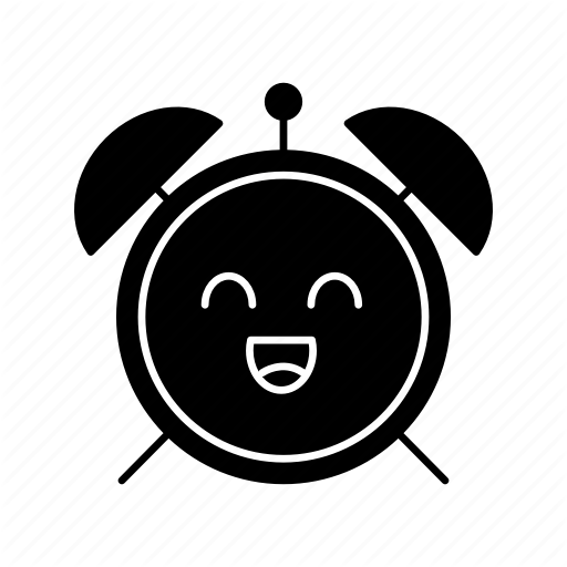 Alarm Clock, Emoji, Emoticon, Happy, Morning, Smile, Wake Up Icon