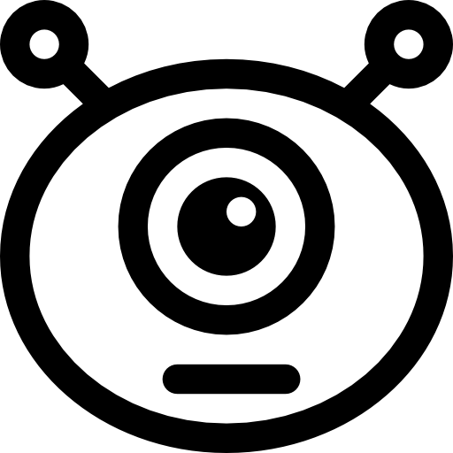 Monster Flat Black Icon