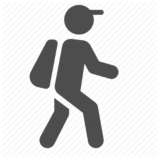Backpack, Book Bag, Child, Man, School Bag, Student, Walking Icon