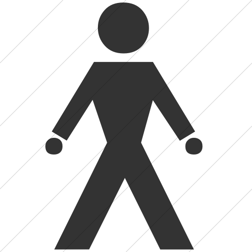 Simple Dark Gray Classica Walking Man Icon