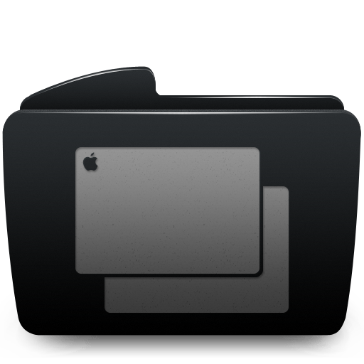 Black, Folder, Wallpapers Icon