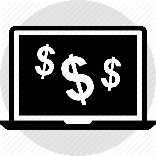 Dollar, Laptop, Pay Icon