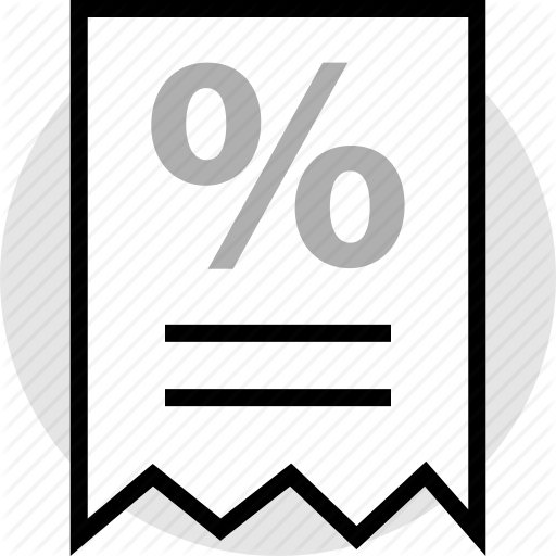 Percent, Percentage, Receipt, Sale Icon