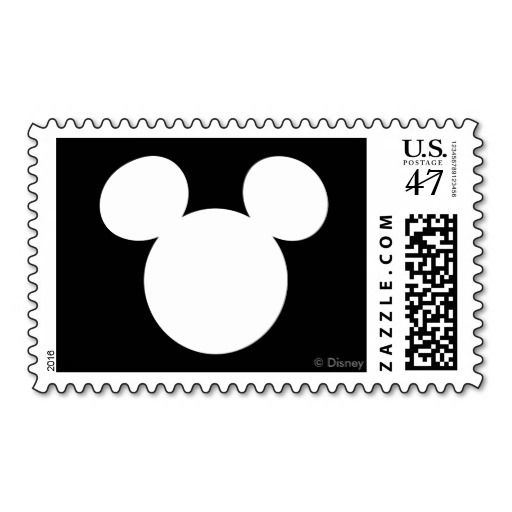 Disney Logo White Mickey Icon Postage Mickey Mouse