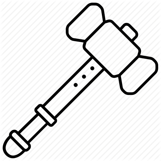 Gavel, Hammer, Repair, Smith, Tool, Warhammer, Weapon Icon