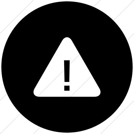Flat Circle White On Black Raphael Warning Sign Icon