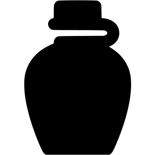 Black Water Bottle Icon