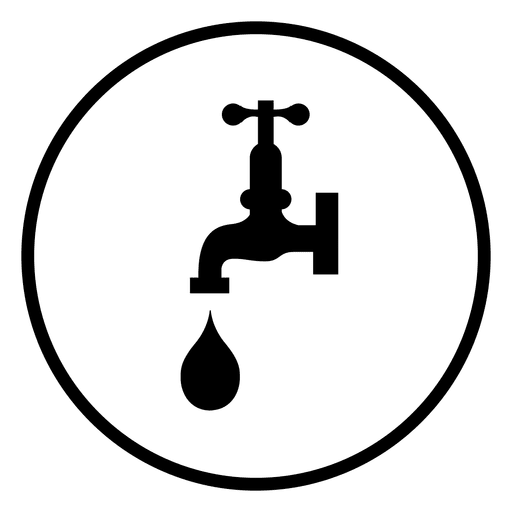 Water Tap Circle Icon