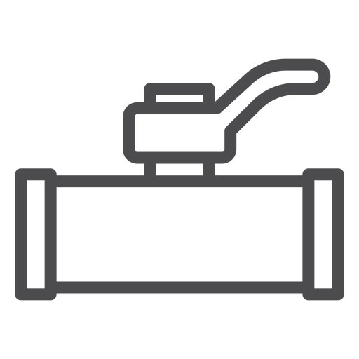 Water Shut Off Valve Stroke Icon