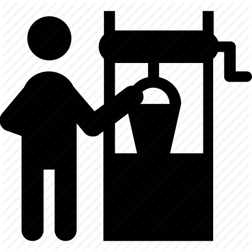 Farm, Taking Water, Water, Water Well, Well Icon