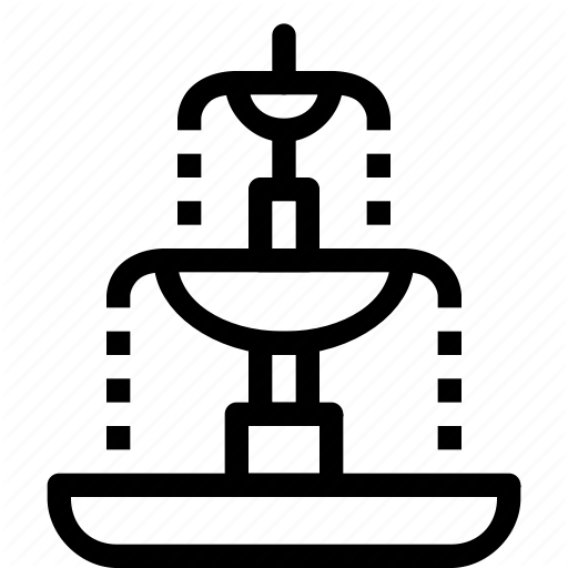 Environment, Fountain, Garden, Park, Urban, Water, Waterfall Icon