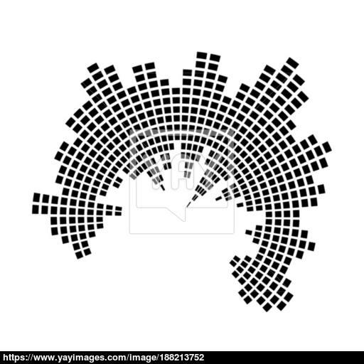 Equalizer Music Sound Wave Circle Vector Symbol Icon Design
