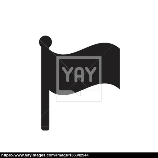 Waving Flag Icons For Banners, Presentations, Web Pages Vector