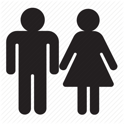 Couple, Toilet, Wc Icon