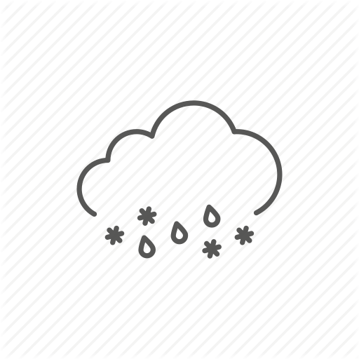 Cloud, Rain, Snow, Weather Icon