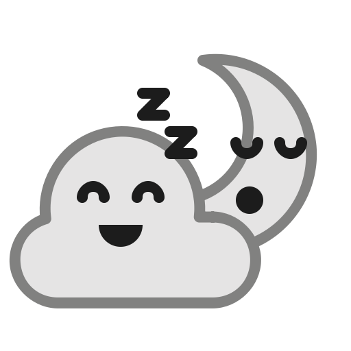 Cloud, Emoticon, Night, Smiley, Weather Icon