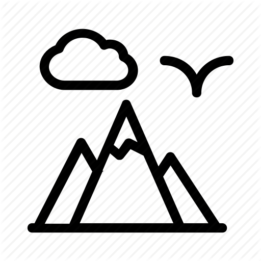 Hills, Meadow, Snow Mountains, Sunrise, Valley Icon