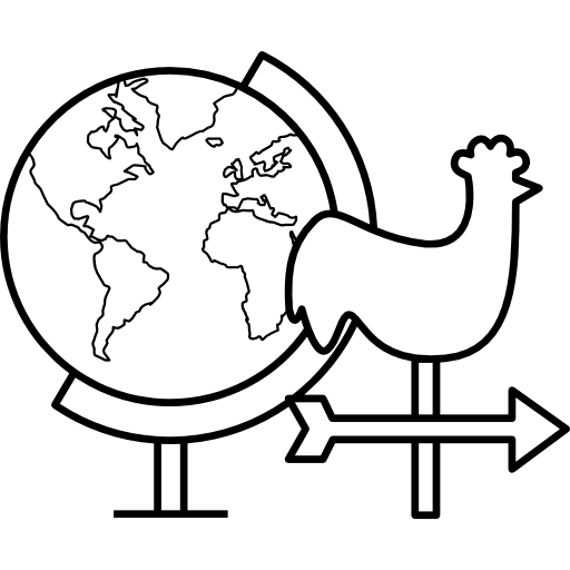 Rooster Weather Vane And Earth Globe Icons Free Download