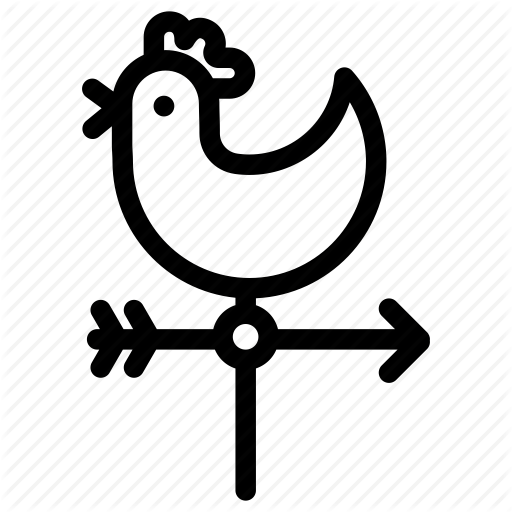 Cock, Direction Wind, Roof, Rooster, Weather Vane, Wind Icon