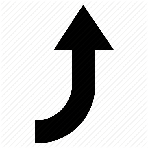Arrow, Curve, Up, Up Right, Web Arrow Icon