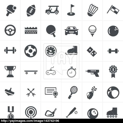Sport Icons Set Design Vector