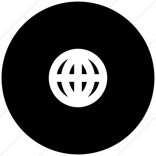 Flat Circle White On Black Foundation Web Icon