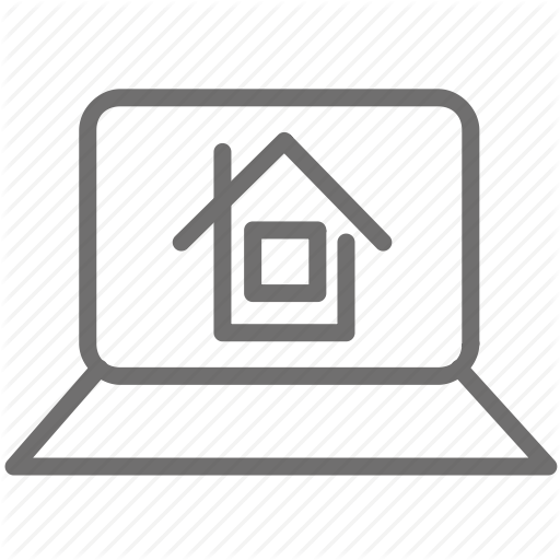 Computer, Home, House, Laptop, Online, Portal, Web Icon