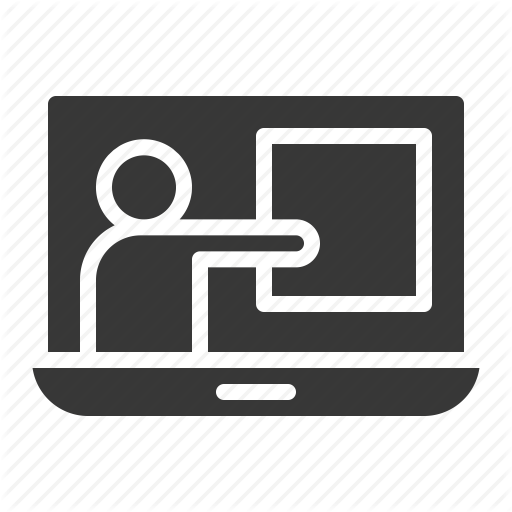 E Learning, Laptop, Learning, Presentation, Webinar Icon