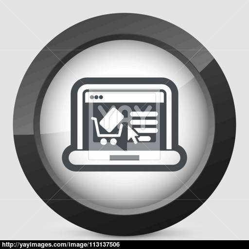 E Commerce Website Icon Vector