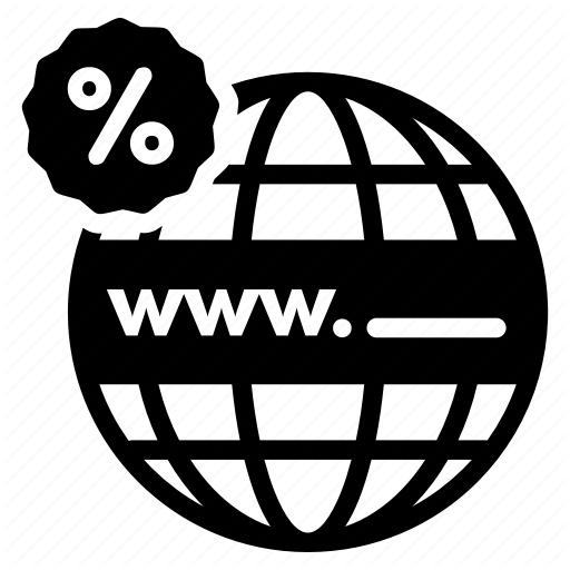 Discount, Domain, Hosting, Sale, Website Icon